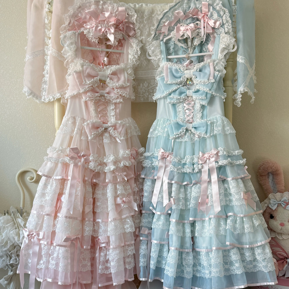 Cherry Snow Love Song - Bridal Lolita JSK Dress Set
