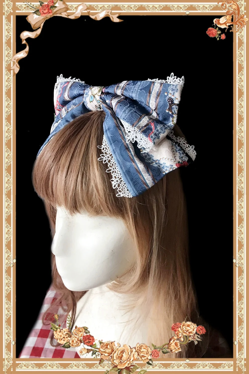 Sweet Lolita Accessories Bonnet KC Socks Beret Cinderella Blue KC