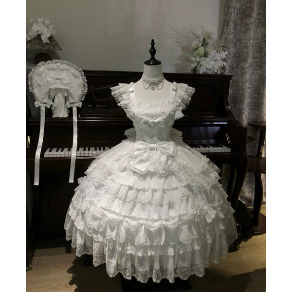 White Sugar Girl - Eternal Flower Letter - Sleeveless sweet lolita
