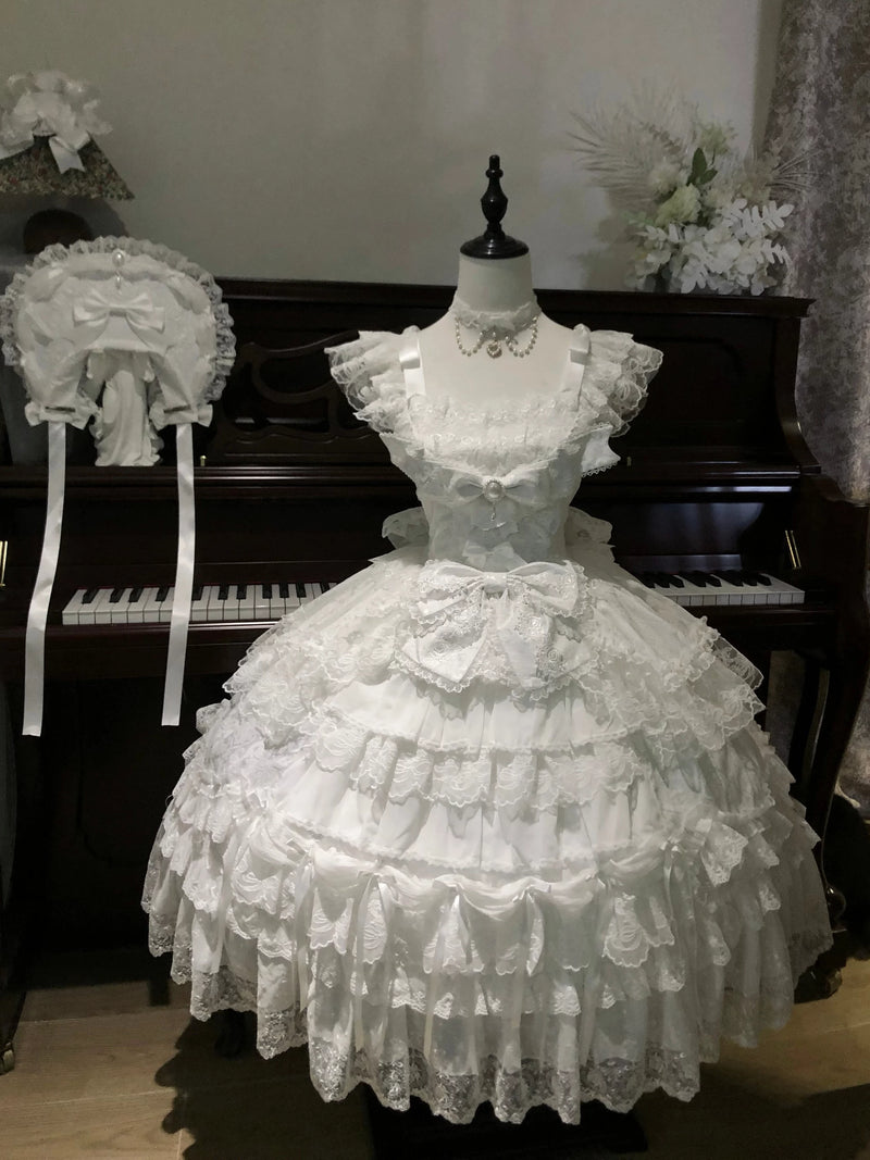 White Sugar Girl - Eternal Flower Letter - Sleeveless sweet lolita