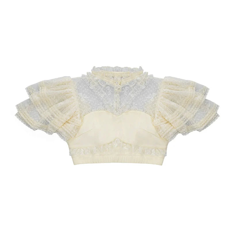 With PUJI - Letter and Poetry Sunflower Matters - Country Lolita JSK Embroidered Printed Lolita Dress S Only Beige Innerwear