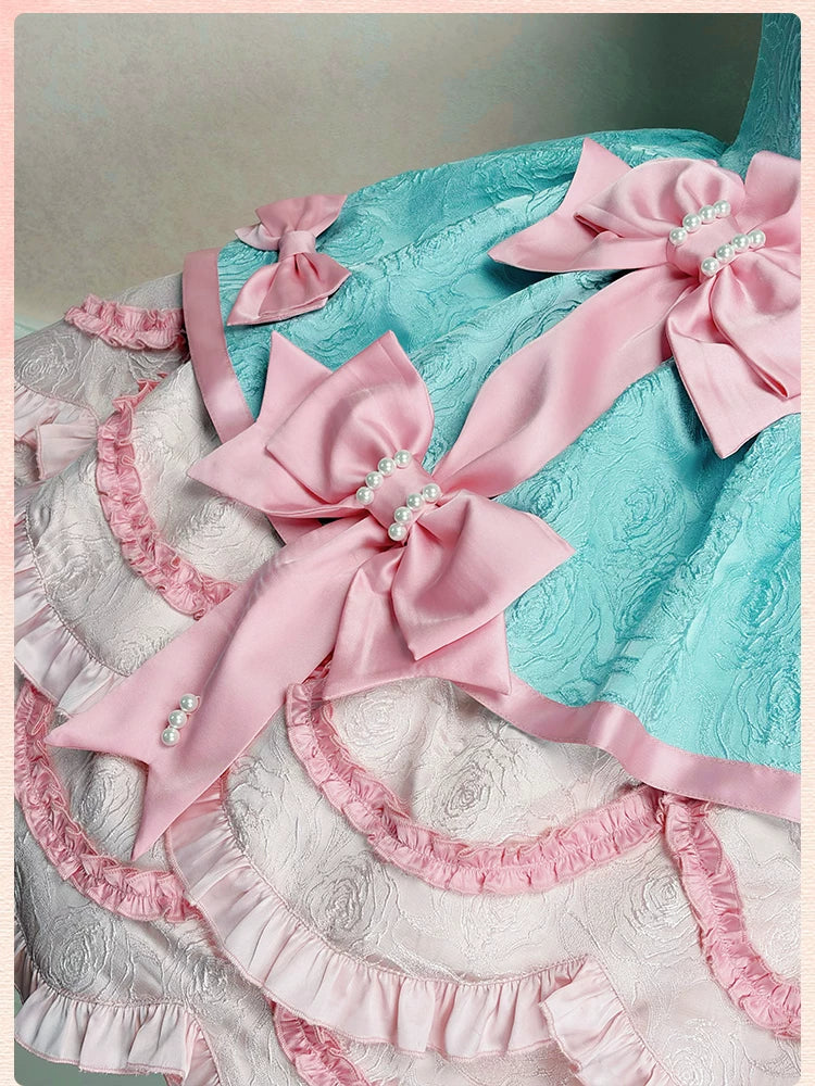 Alice Girl - Sweetheart Petal - Sweet Lolita Petal Hem JSK Dress, Halter Neckline