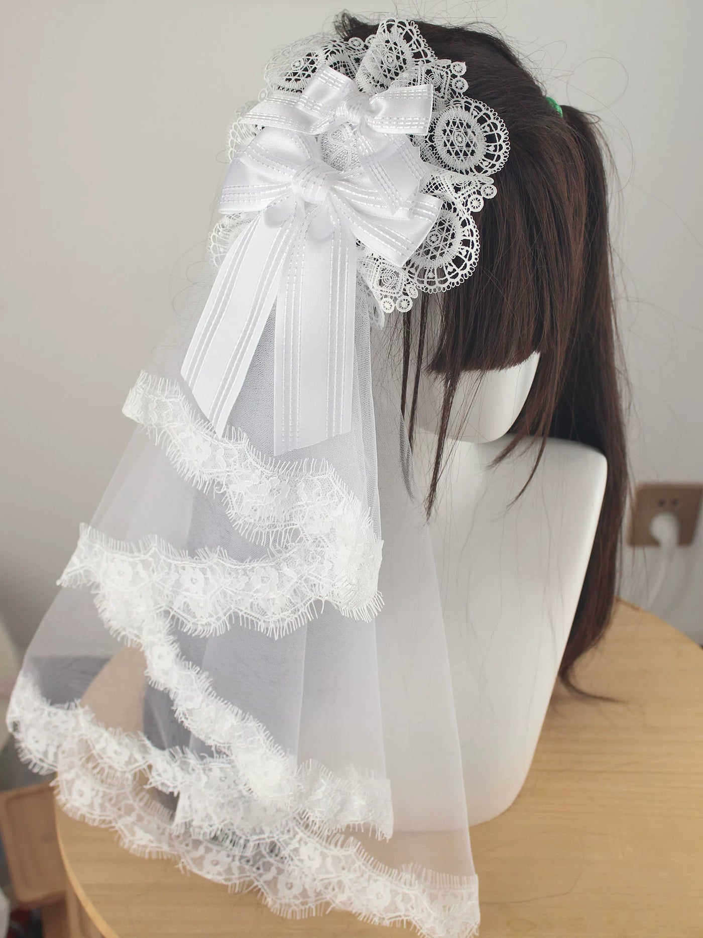 Deer Girl Handmade - Lace Veil Collection - Top Hats, KC, Arm Sleeves, Hanamaru, Headbands and Bonnets with Tulle