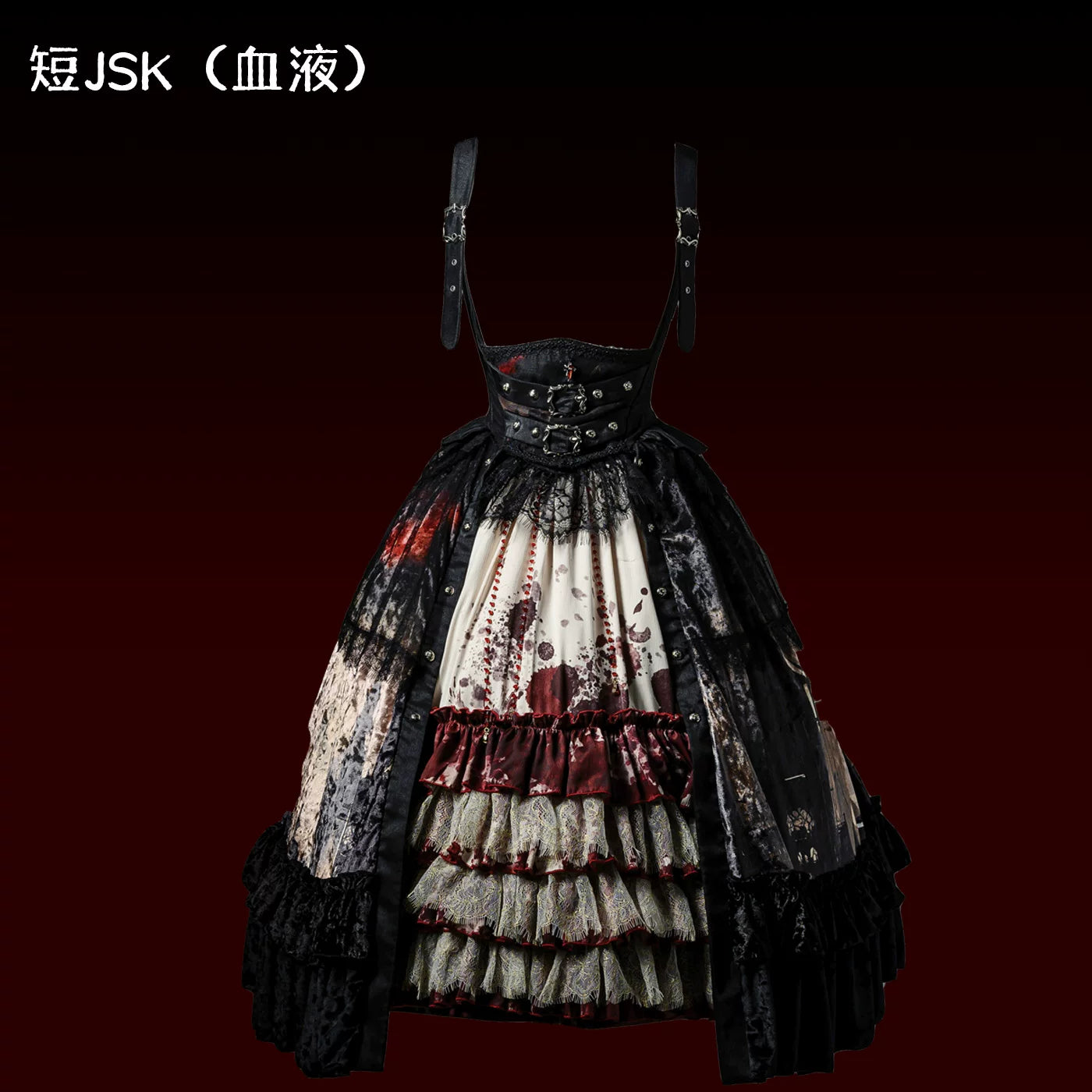 囚鸟旅店‖异端修女‖现货‖哥特lolita原创大码暗黑血液jsk套装