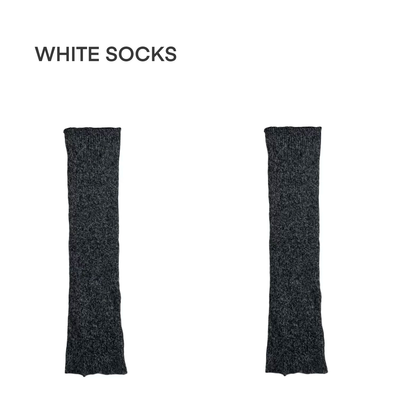 White Socks - Fold-Over Slouch - Knitted Leg Warmers