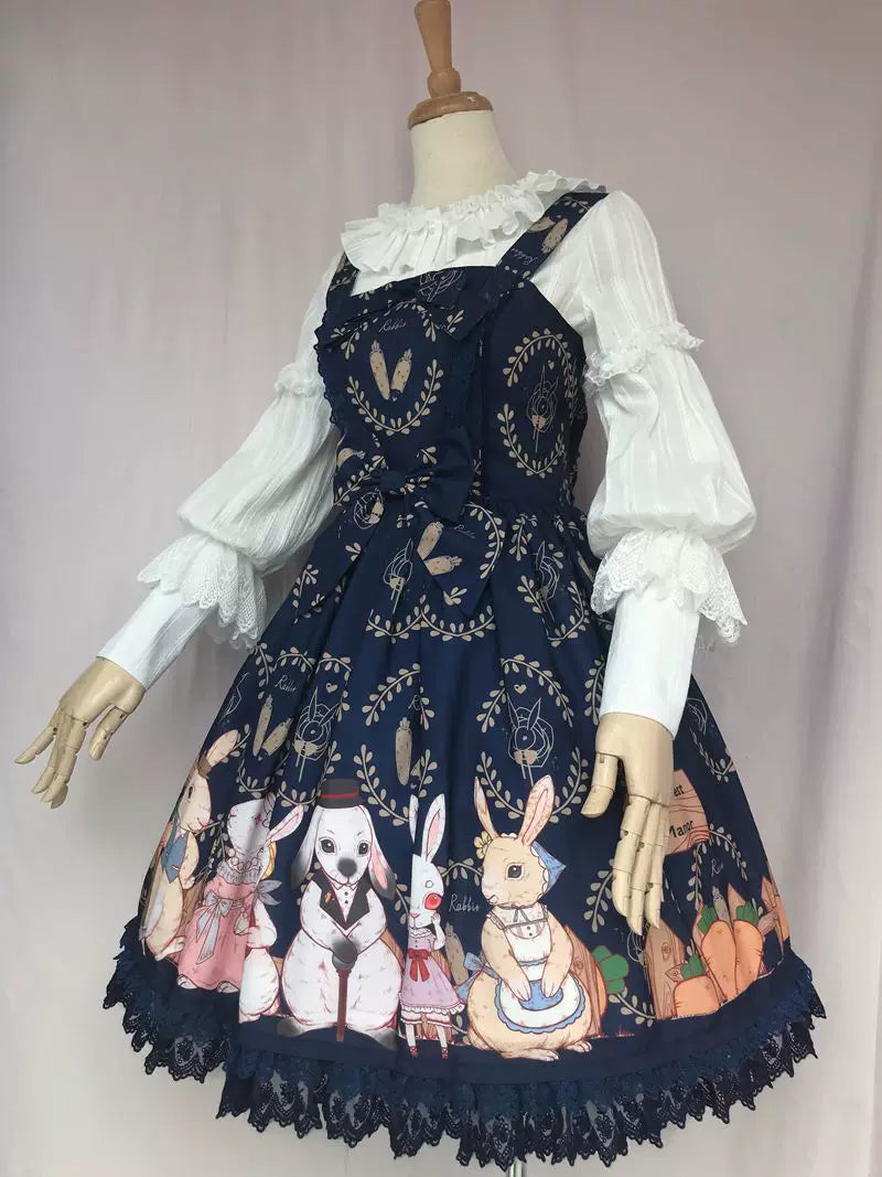 Yilia - Tiered Leg of Mutton - Cotton Jacquard Long Sleeve Blouse