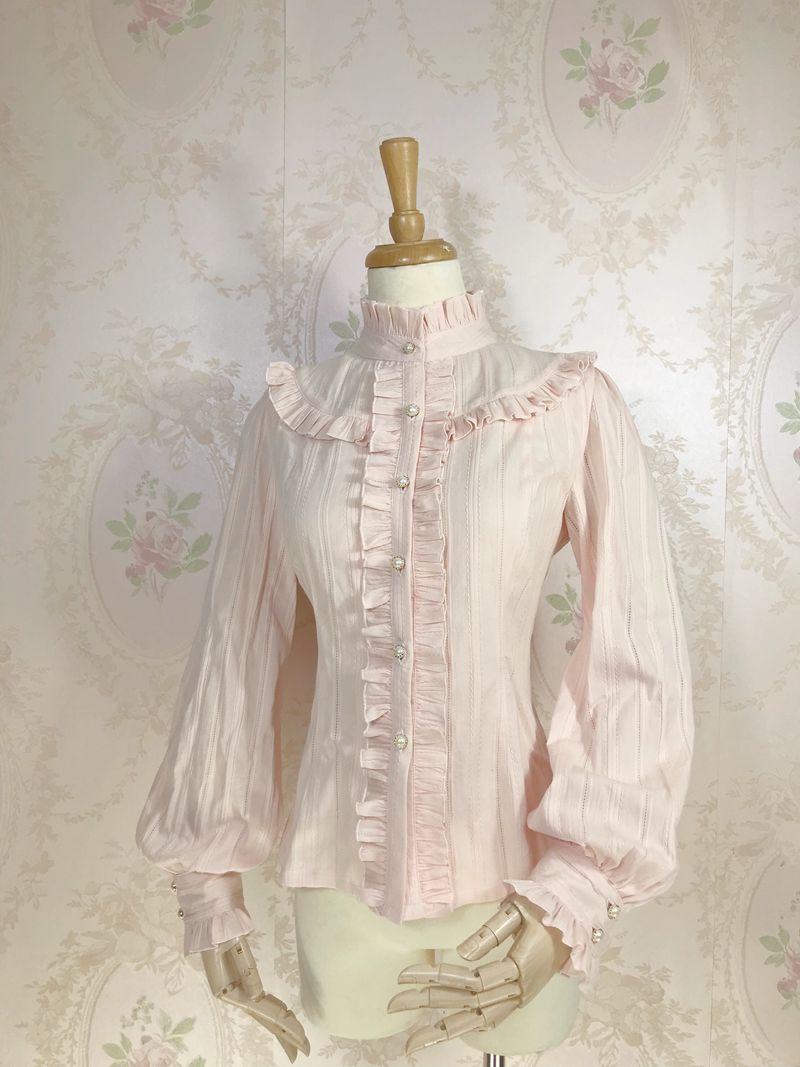 Yilia - Korean Fashion Cotton Lolita Blouse - Innerwear