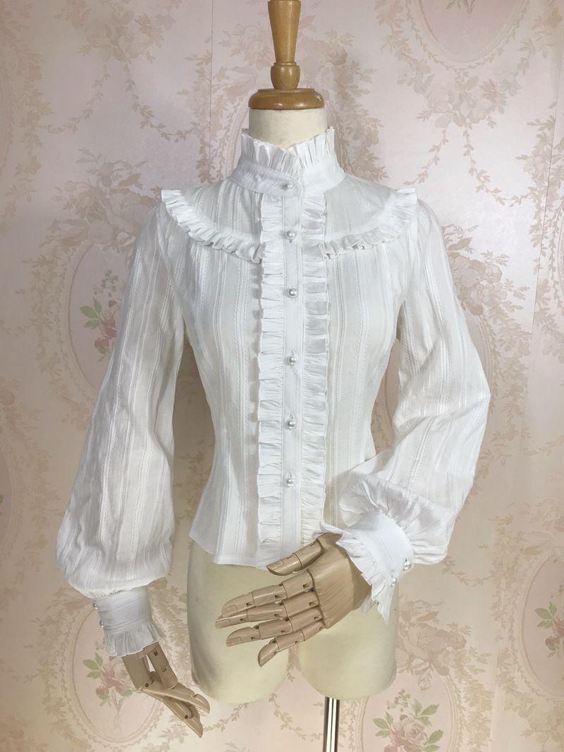 Yilia - Korean Fashion Cotton Lolita Blouse - Innerwear