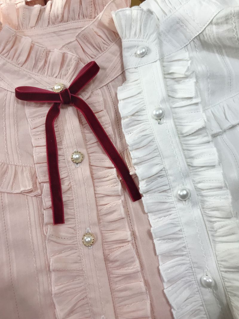 Yilia - Korean Fashion Cotton Lolita Blouse - Innerwear