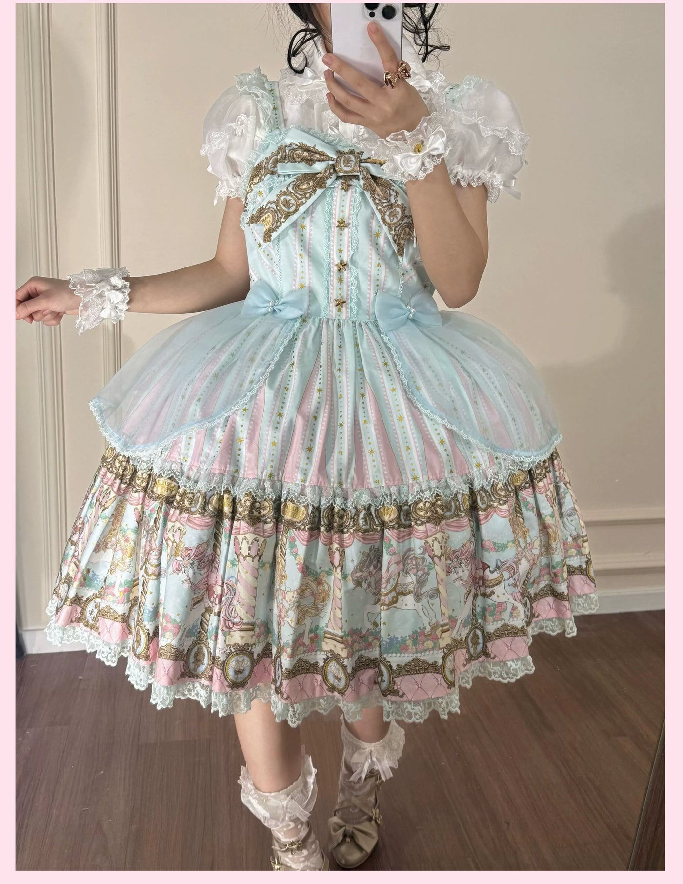 Tata Long Ear - Bath Ball Tata - Bell-Shaped Petticoat with Layered Ruffles