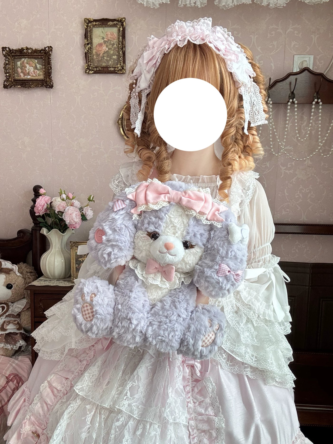 Mango Maruko - Plush Puppy Face Backpack - Plush Lolita backpack