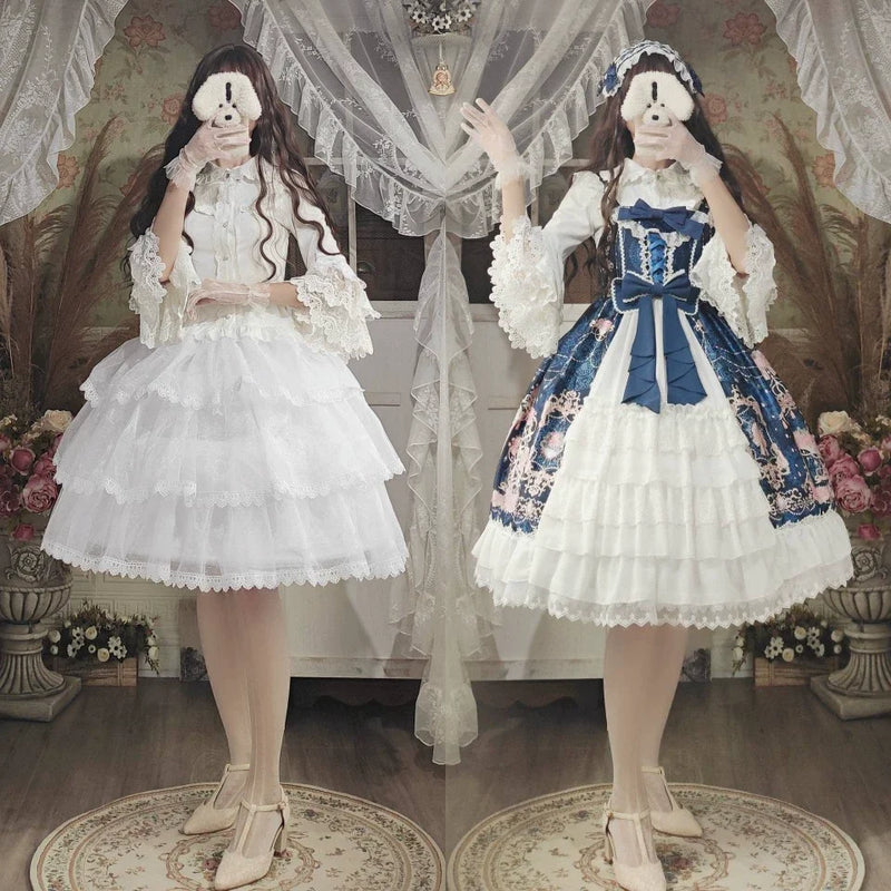 Motadalu - Magic Petticoat - Lolita Hoop Petticoat with a three-layer flounce hem - product detail 5
