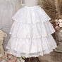 White - Upgraded Version with Lace Layer & Cotton Lining / 70 cm - Adjustable Petticoat Length 50-70 cm