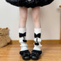 White socks, black pom-pom / One Size