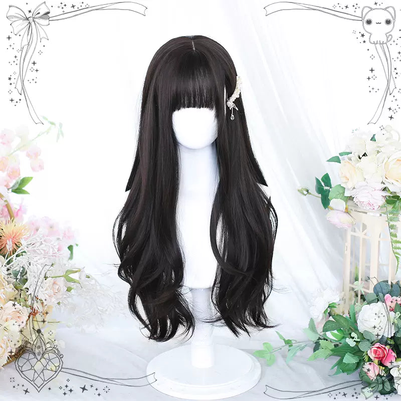 Dalao Home - Lolita Long Curly Natural Cold - Brown Wig Wig