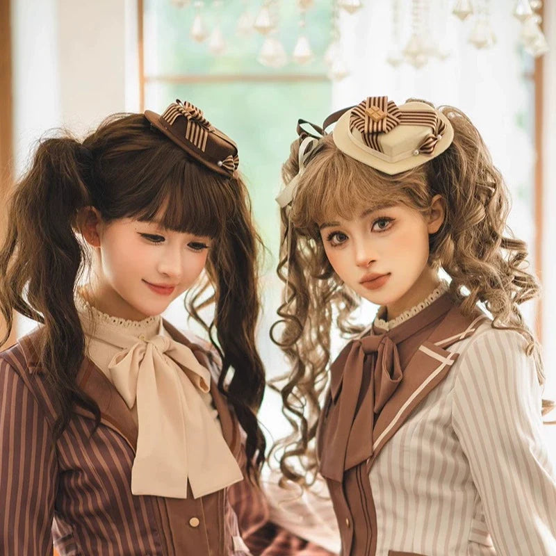 Miss Point - Classical Chocolate - Classic Lolita Accessory Bowler Hat BNT Beret Jabot