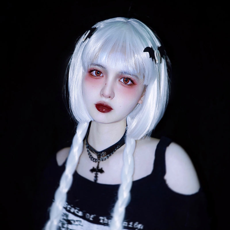 Strange Sugar - Gothic Headdress - Hallowen Skull Bat Hairclip Headwear