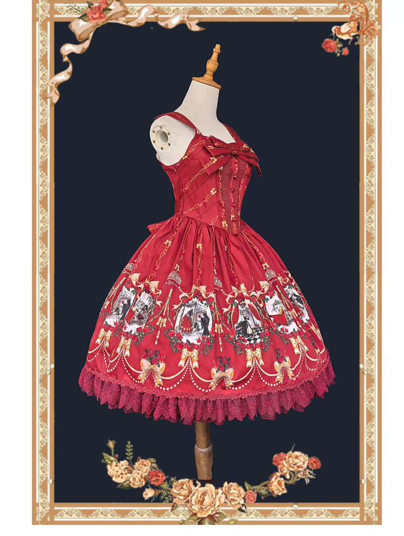 Infanta - Snow White - Cotton Sateen Natural-Waist JSK