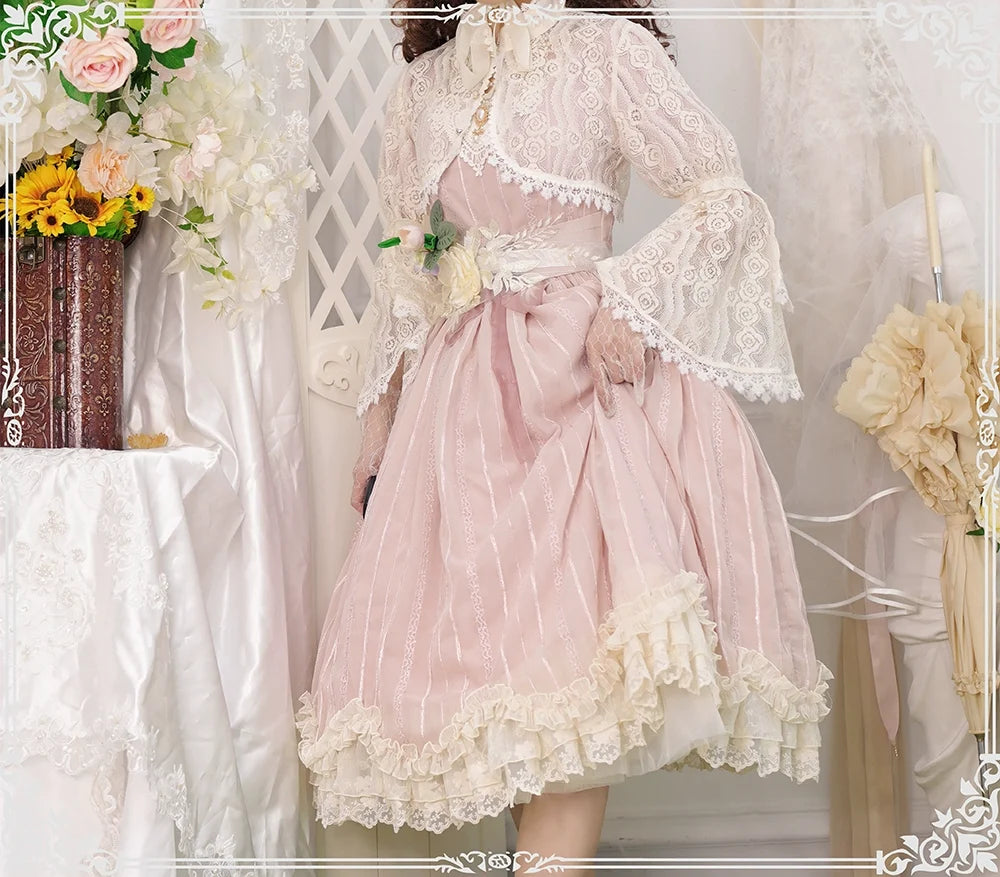 Miss Point - Tulip - Classic Lolita OP Dress Short Sleeve Dress Multicolors