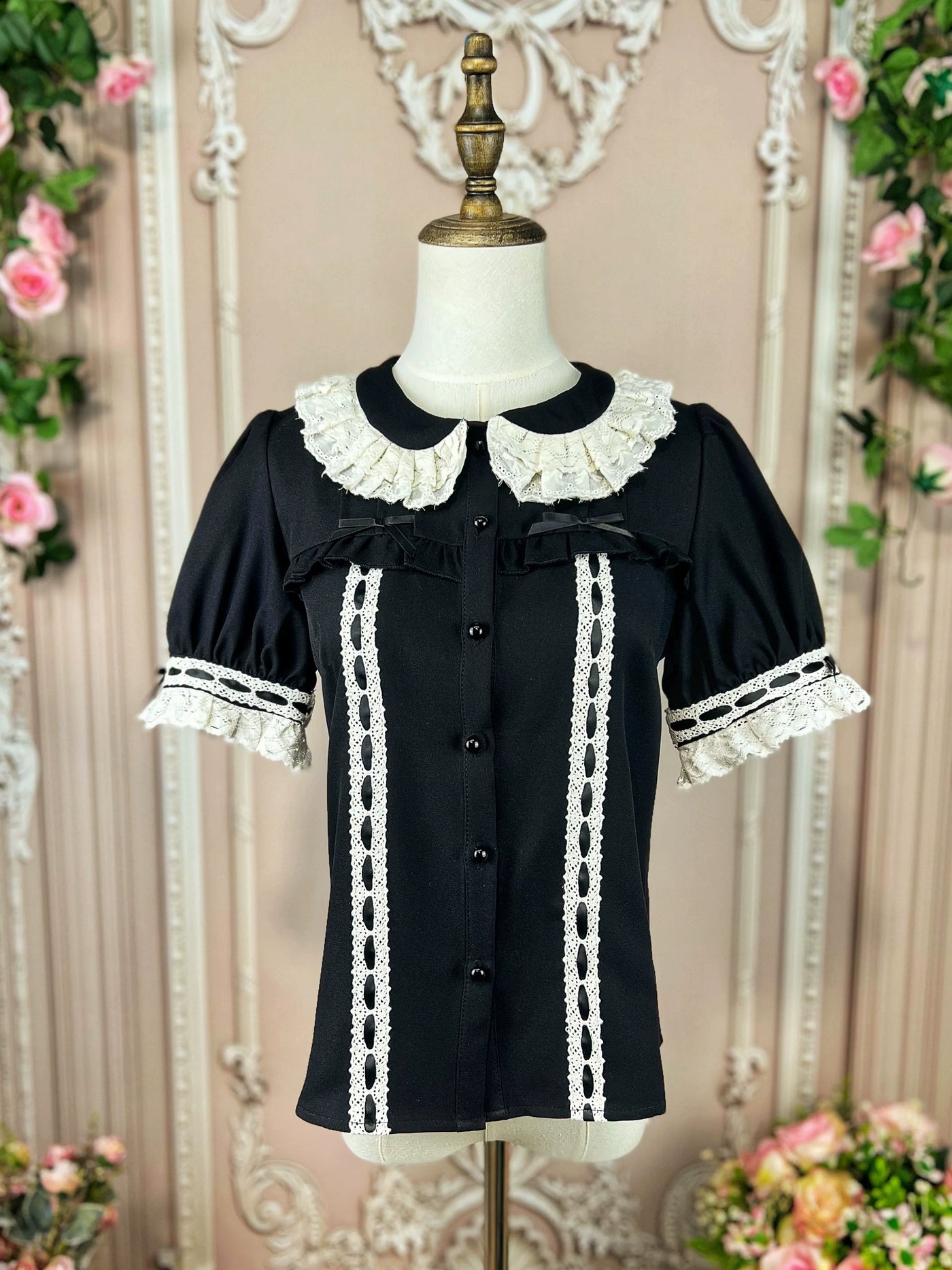 DMFS Lolita - DMFS - Sweet Lolita Shirt Vintage Doll Collar Summer Top