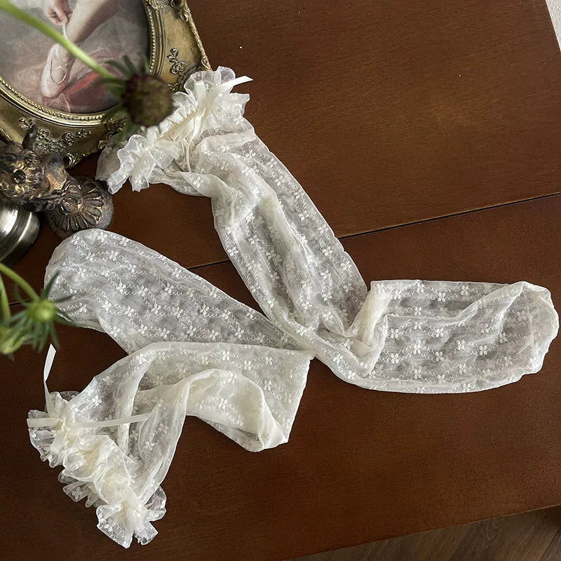 Sock Noble - Romantic Lace Layering - Layered Tights and Socks with Lace and Bows