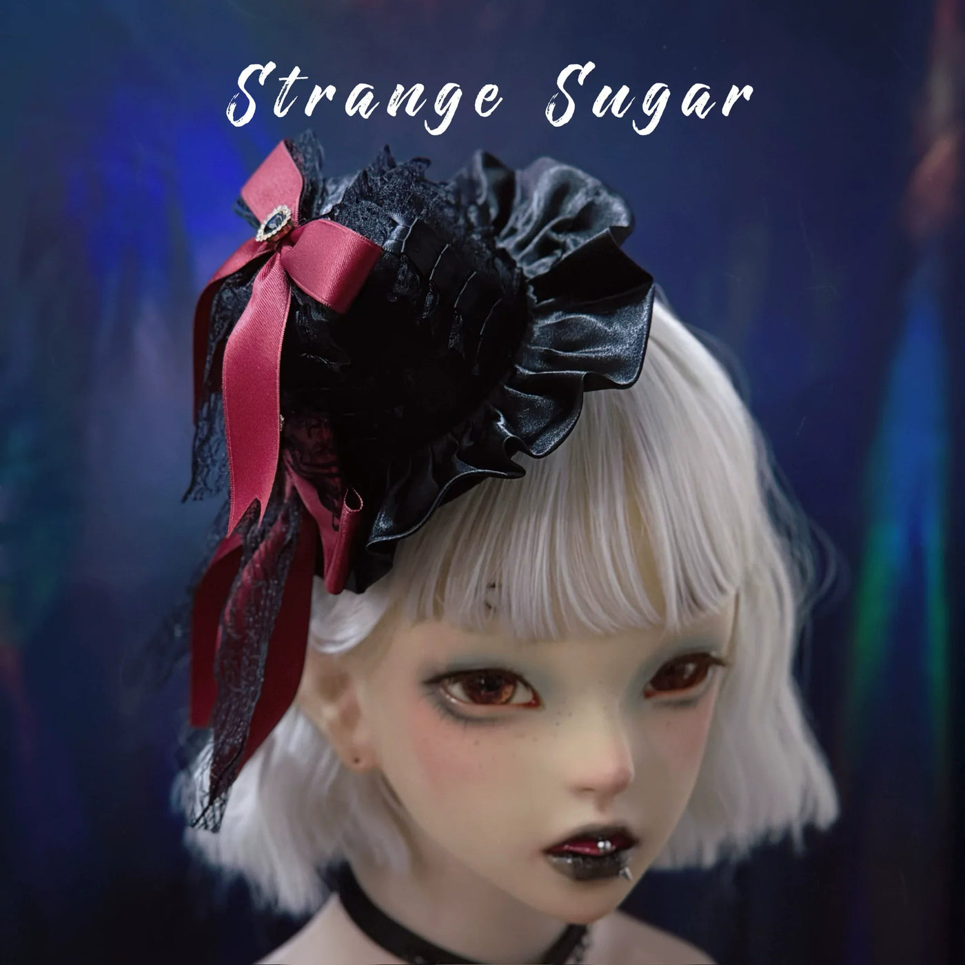 Strange Sugar - Halloween Gothic Lolita Headdress - Eyeball & Skeleton Accent Headwear