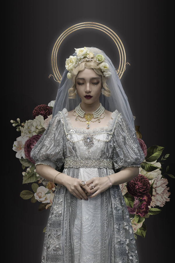 Rose of Sharon - Classic Lolita Tiered Pearl Chain - Neckwear