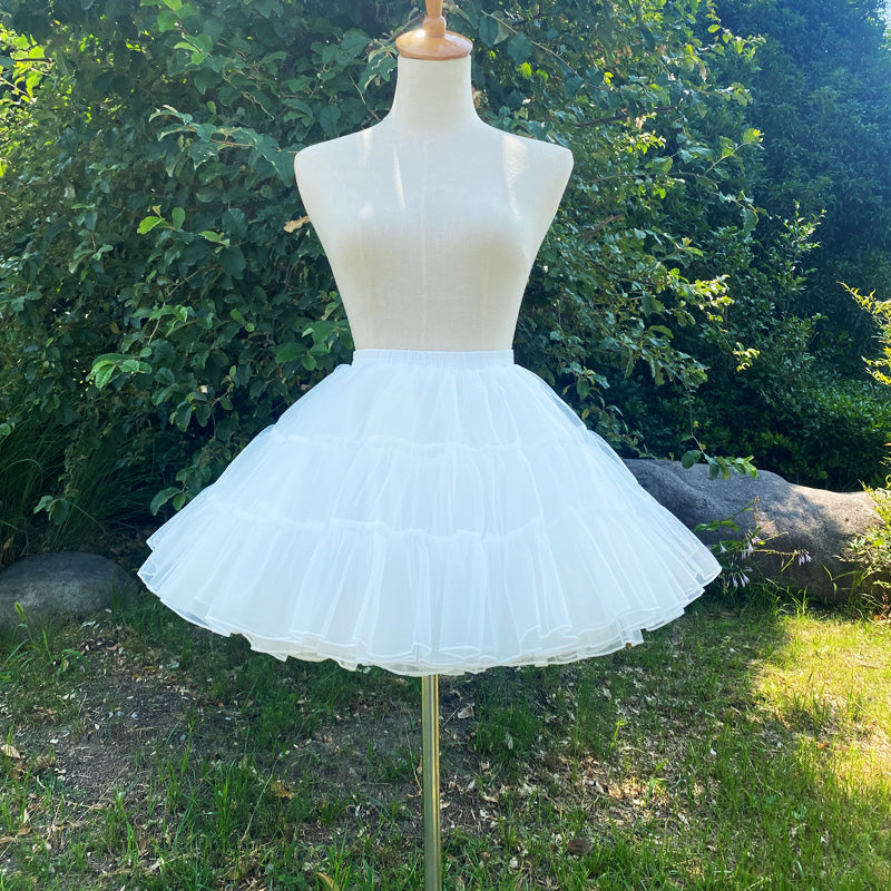 Flower Fieldhappy Event - A-Line Shape - Lolita petticoat with four layers and tiered ruffles - product detail 6