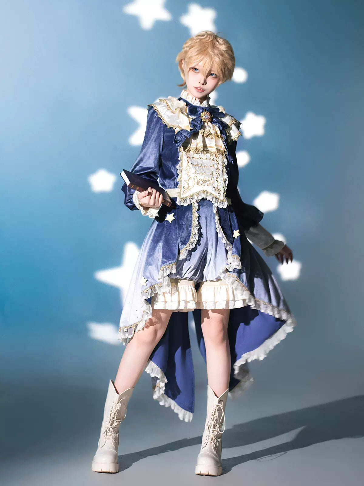 Your Princess - Dream Cloud - Ouji Lolita High-Low Tailcoat, Puffy Lantern Shorts