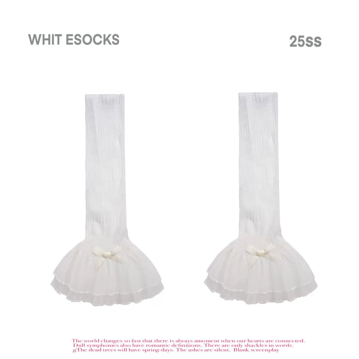 Lolita - Balletcore Ruffle - Layered ruffle mesh leg warmers