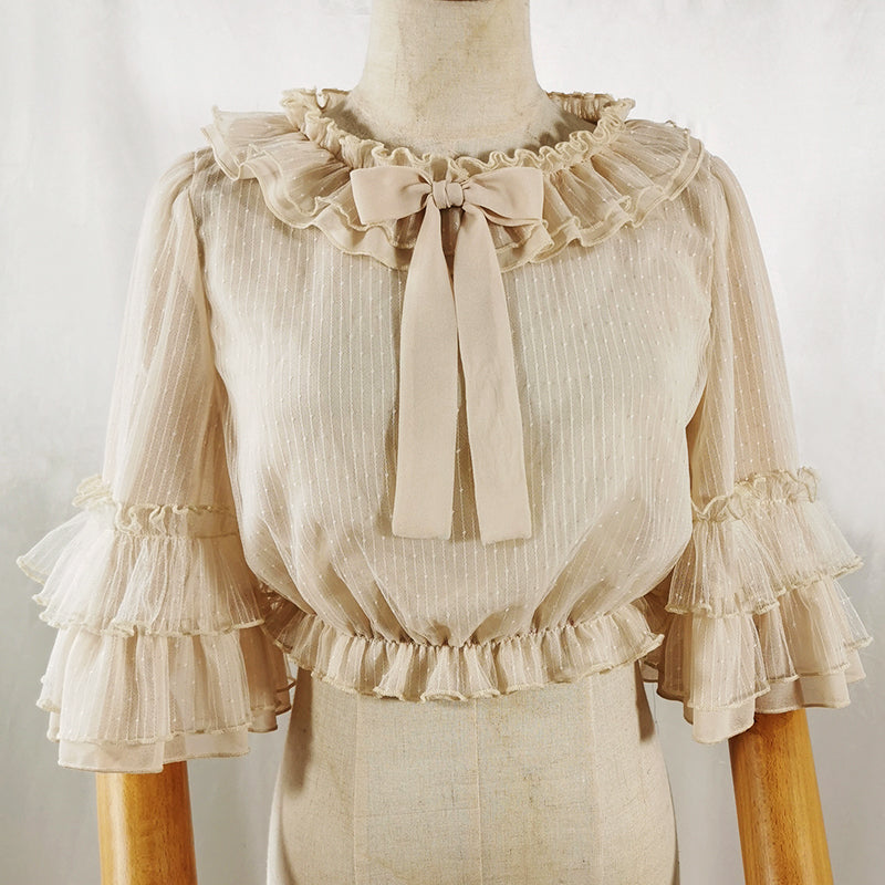 Sakurada Fawn - Princess Sleeve Chiffon Lolita - Blouse Innerwear