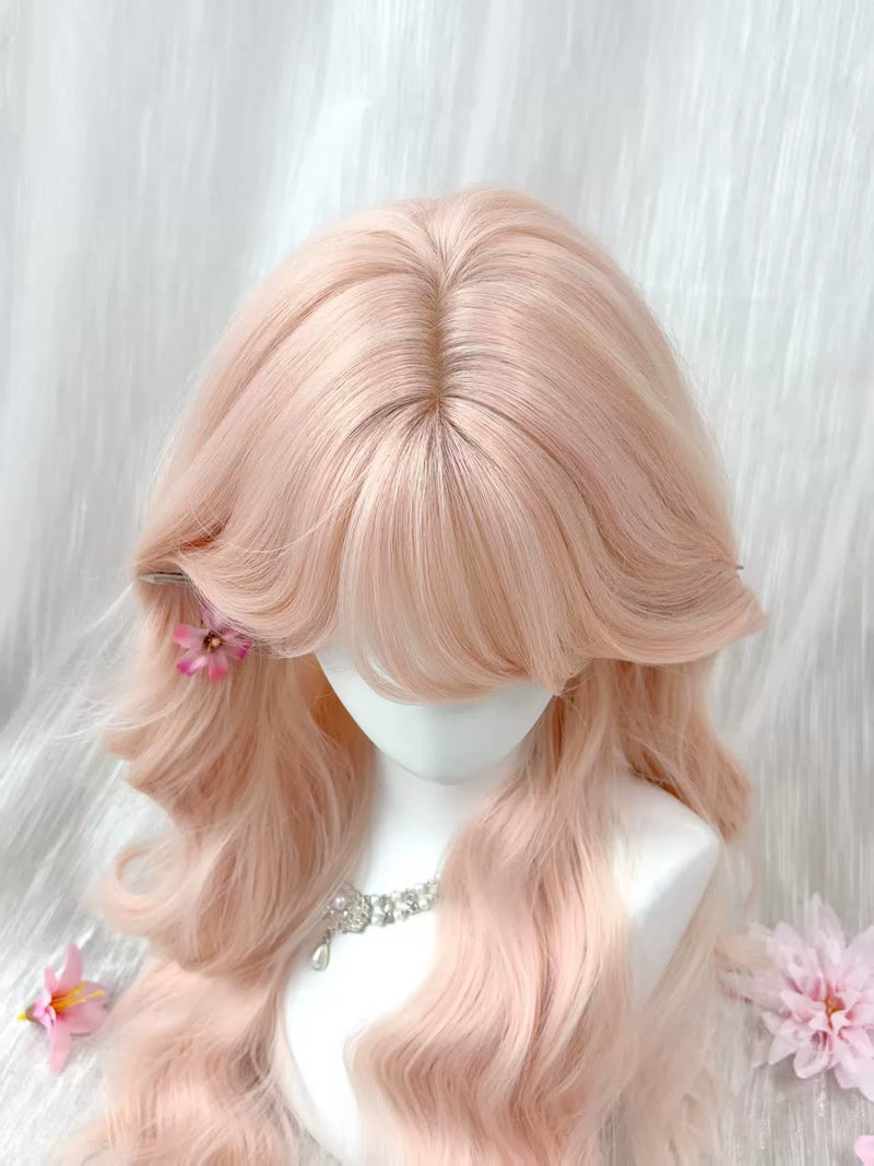Kunkun Fish peach pink long curly wig - view 3