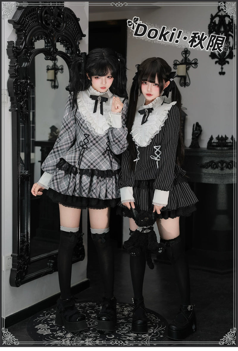 With PUJI - Doki! · Autumn Limit - Sweet Lolita OP Dress, Ruffle Trim detail view 6