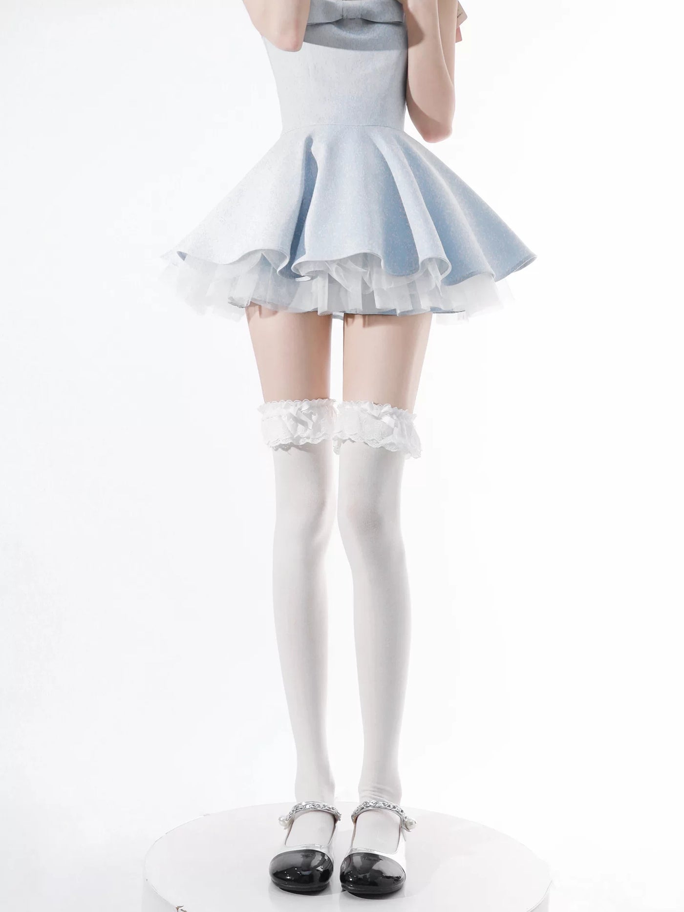 Fantasy Doll - Spring Sweet Lace - Socks with lace trim and bow detailing