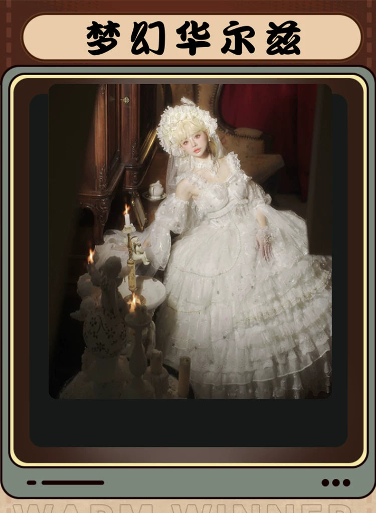 Maoxi Xiaoxiannu Lolita - Dream Waltz - White chiffon JSK dress