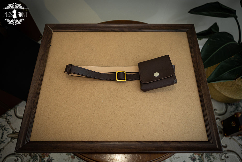 Demon Hunter's Diary - Lolita Accessories Hat KC Necklace Brooch Waistband Belt + small bag set