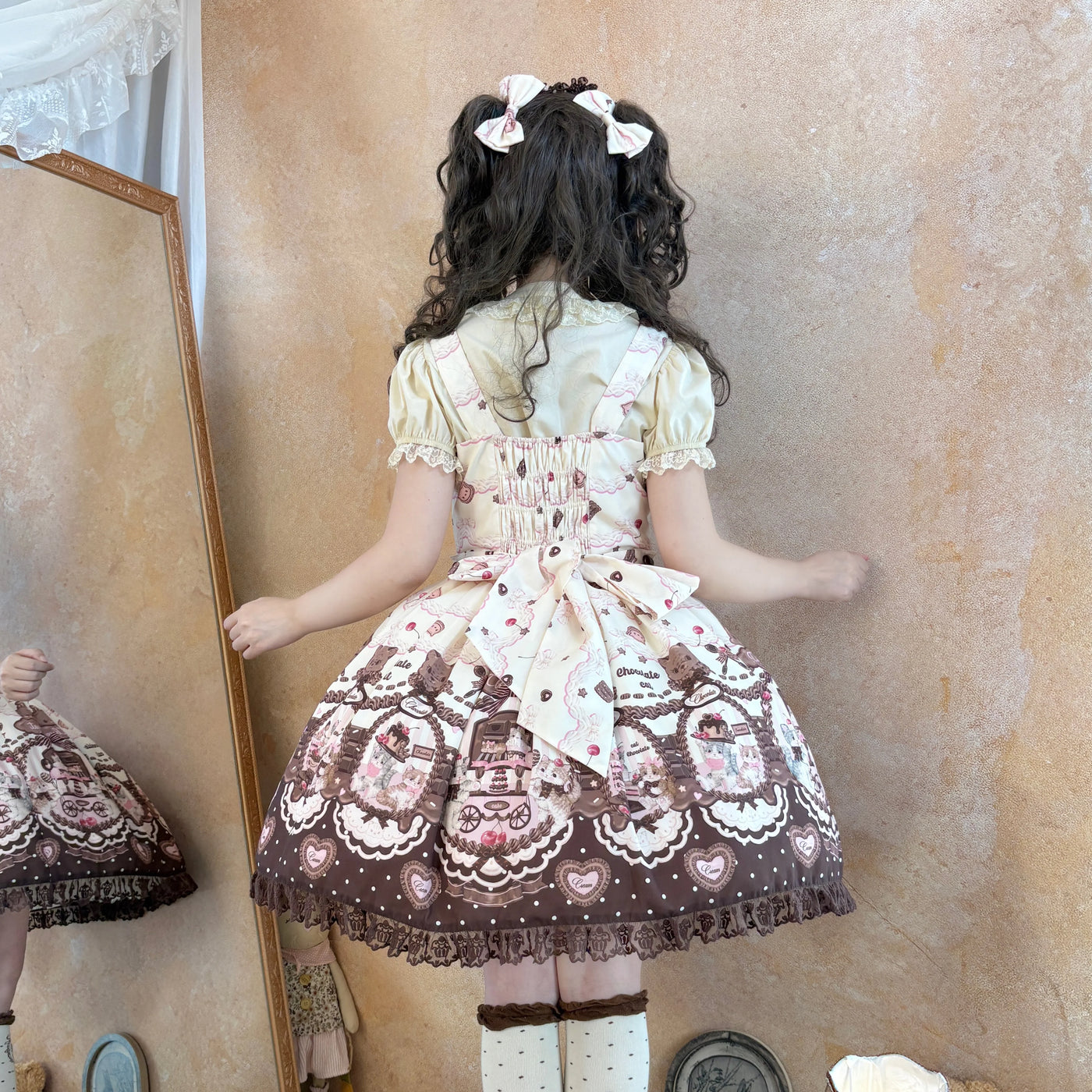 Sweet Dreams Baa-Baa - Chocolate Cat - Sweet Lolita JSK Dress - Lolita Fetch