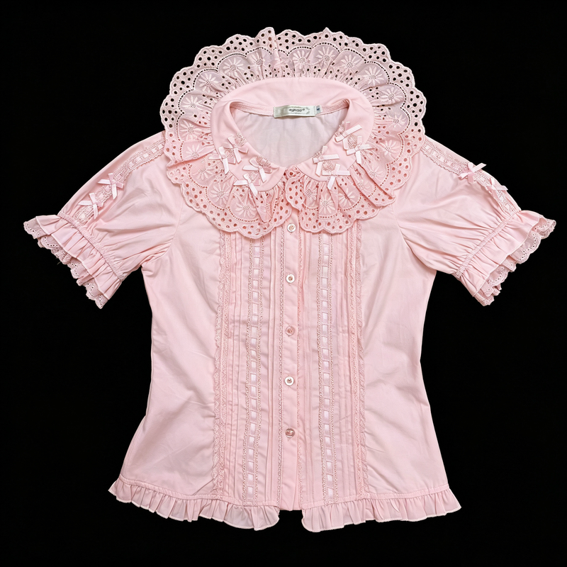 DMFS Lolita - Sunflower - Sweet Lolita Peter Pan Collar Blouse, Cotton Fabric