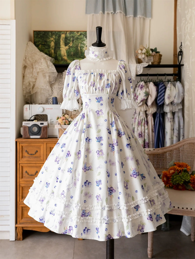 Forest Wardrobe - Forest Basket - Classic Lolita OP Dress Floral Print