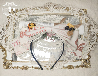 Chocolate Daily Lolita Bow KC Brooch ivory color KC