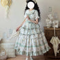 White Blouse + Green JSK / L