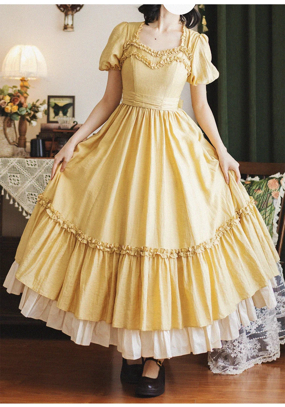 Forest Wardrobe - Classic Lolita Cotton Underskirt - Ruffles Hem SK Skirt