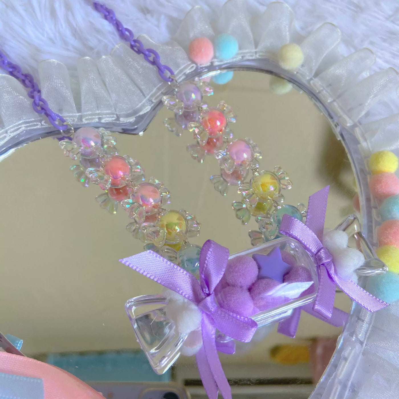 Bear doll - Candy Charms - Beaded Necklace with Candy-Style Charms