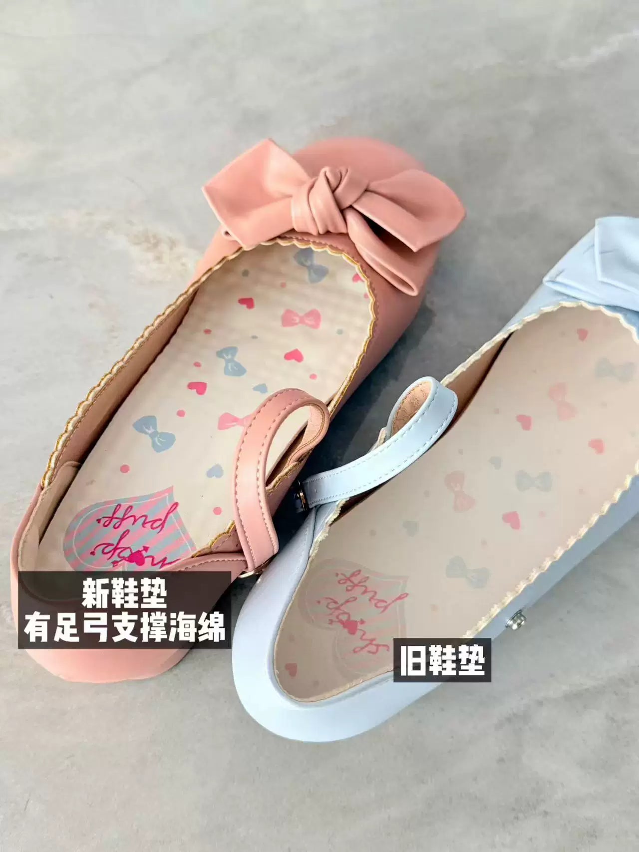Sheep Puff Lolita shoes with rounded bow detail and archive size, featuring a cute and stylish design in soft pastel colors.