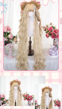 Dalao Home - Mist Fir - Long curly golden Lolita wig - Mist Fir flaxen gold