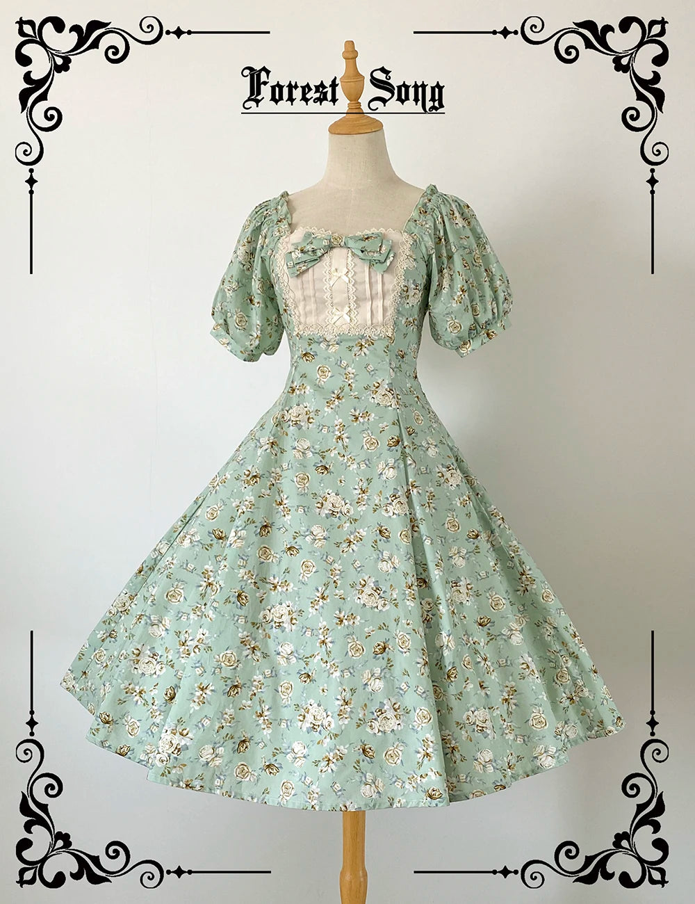 Forest Song - Pastoral Poem - Floral Panelled OP Dress