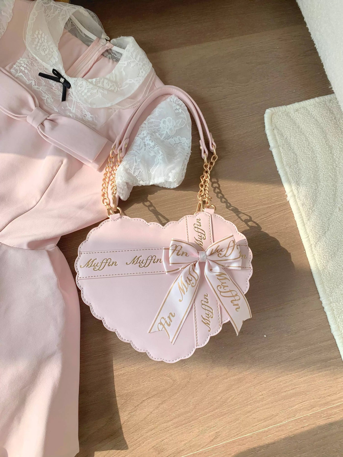Lolita - Sweet Lolita Heart Bow Bag - Individually Selectable Lolita