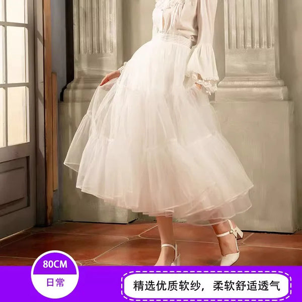 Yilan Rain - Multiple Volume Options Carmen Style Hanfu Compatible Soft Tulle Petticoat - product image 1