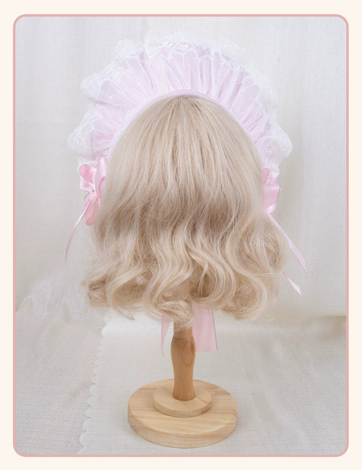 Stardust Rose - Pearl Rose Garden - Bonnet-Style Flat Hat with Rose Florals