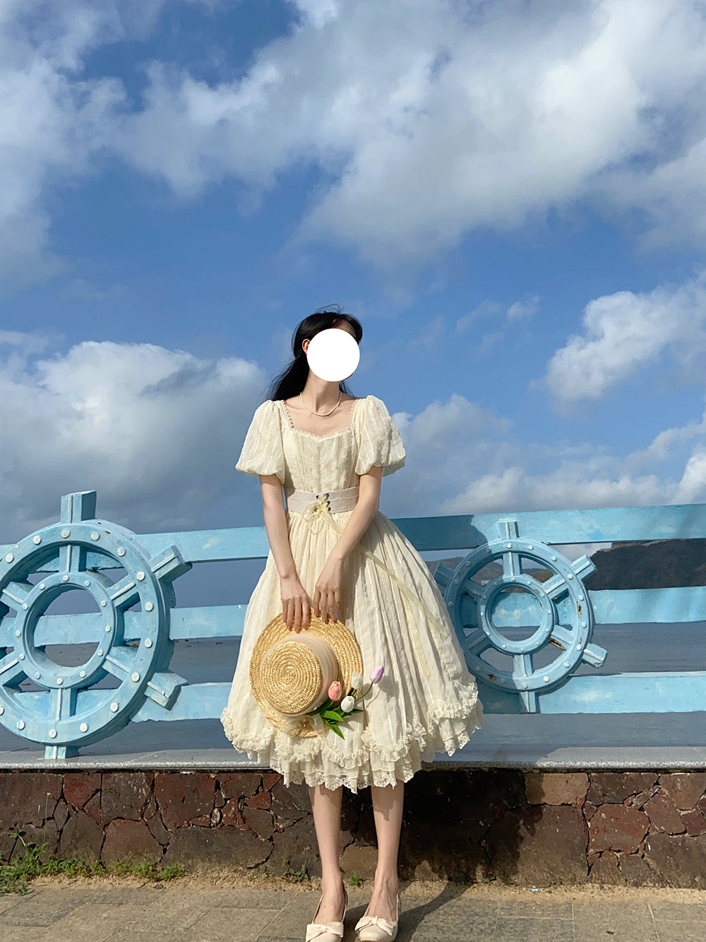 Miss Point - Tulip - Classic Lolita OP Dress Short Sleeve Dress Multicolors (2XL L M S XL XS) 19622:405492